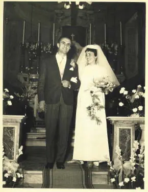 Il matrimonio con Maria Pia Reggiani, 1958